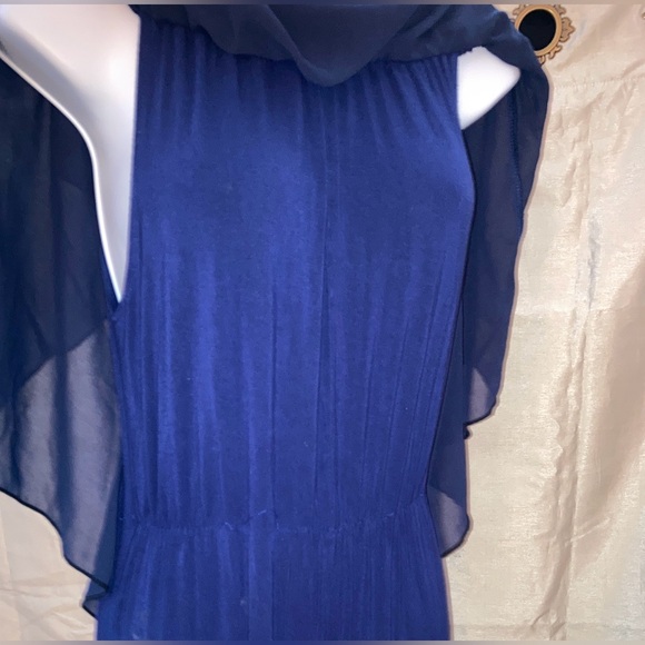 Women’s Gabriella Rocha Jumpsuit Off Shoulder Dark Blue Size XS 31” Inseam - Picture 7 of 16